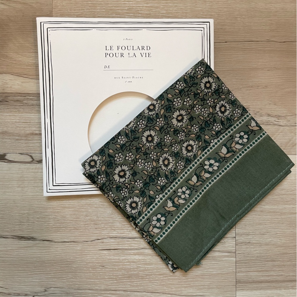 Floral Green Scarf
